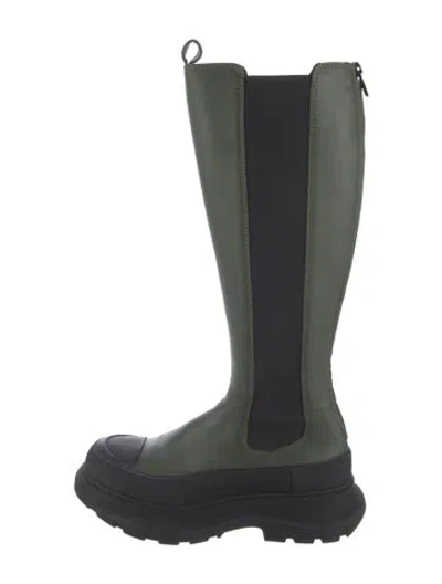 Pre-owned Alexander Mcqueen Leather Boots In Green
