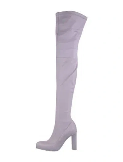 Pre-owned Alexander Mcqueen Leather Boots In Purple