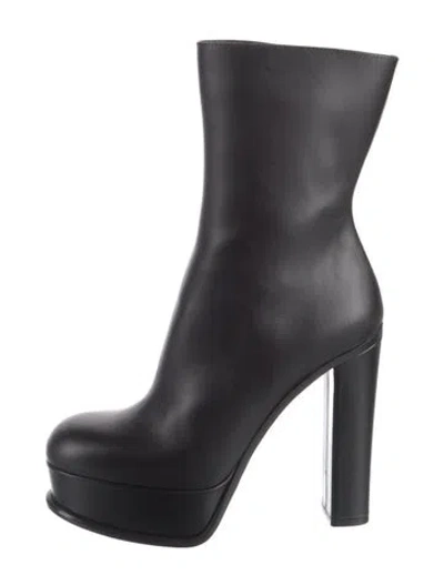 Pre-owned Alexander Mcqueen Leather Boots W/ Tags In Black