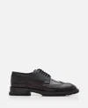 Alexander Mcqueen Black Lace-up Shoes With Quarter-brogue Detail In Leather Man In Black