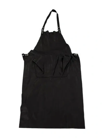 Pre-owned Alexander Mcqueen Leather Butcher's Apron In Black