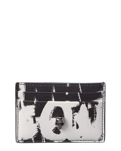 Alexander Mcqueen Leather Card Case In Black