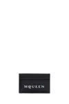 Alexander Mcqueen Leather Card Case With Multiple Compartments In Black