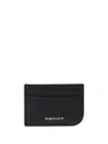 Alexander Mcqueen Sling Logo Plaque Card Holder In Black