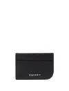 Alexander Mcqueen Sling Logo Plaque Card Holder In Black