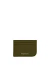 Alexander Mcqueen Sling Zip Leather Cardholder In Green