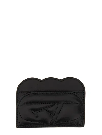 Alexander Mcqueen Leather Card Holder In Nero