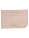 Alexander Mcqueen Leather Card Holder In Pink