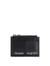 Alexander Mcqueen Leather Card Holder With Logo Print