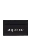 Alexander Mcqueen Leather Card Case With Multiple Compartments In Black