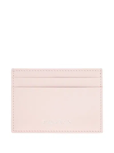 Alexander Mcqueen Leather Cardholder In Pink