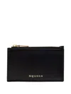 Alexander Mcqueen Leather Cardholder In Black