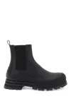 ALEXANDER MCQUEEN LEATHER CHELSEA ANKLE BOOTS