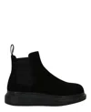 Alexander Mcqueen Leather Chelsea Boot In Black