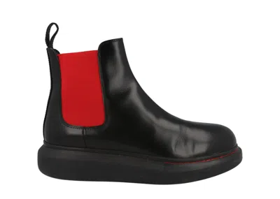 Pre-owned Alexander Mcqueen Leather Chelsea Boot (women's) Sneakers In Black
