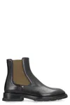 Alexander Mcqueen Leather Chelsea Boots In Black