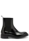 Alexander Mcqueen Calf Leather Chelsea Float Boots In Black