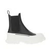 Alexander Mcqueen Leather 'chelsea Slick' Boots In Black