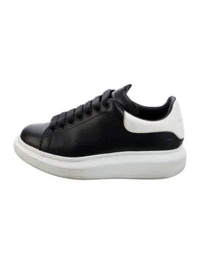 Pre-owned Alexander Mcqueen Leather Chunky Sneakers In Black