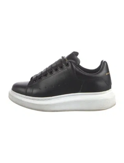 Pre-owned Alexander Mcqueen Leather Chunky Sneakers In Black