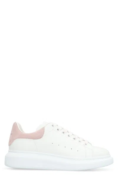 Alexander Mcqueen Leather Chunky Sneakers In Pink