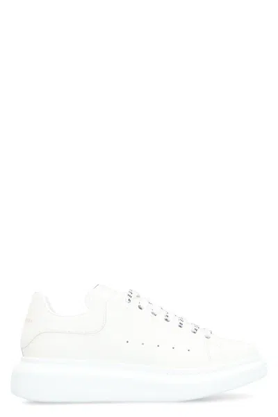 Alexander Mcqueen Leather Chunky Sneakers In White