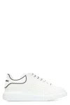 Alexander Mcqueen Chunky Leather Sneakers Featuring Perforated Profiles In White