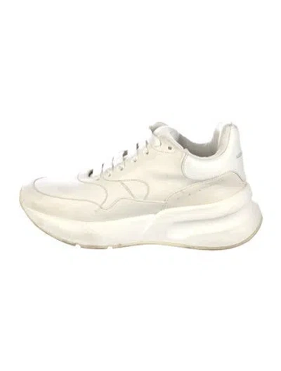 Pre-owned Alexander Mcqueen Leather Chunky Sneakers In White