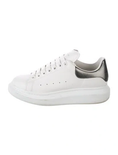 Pre-owned Alexander Mcqueen Leather Chunky Sneakers In White