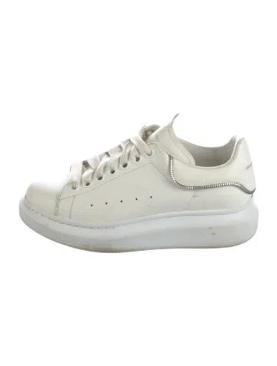 Pre-owned Alexander Mcqueen Leather Chunky Sneakers In White