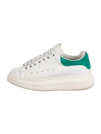 Pre-owned Alexander Mcqueen Leather Chunky Sneakers In White