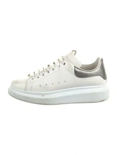 Pre-owned Alexander Mcqueen Leather Chunky Sneakers In White