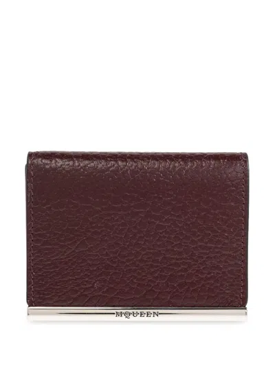 Alexander Mcqueen Leather Clutch Bag In Brown