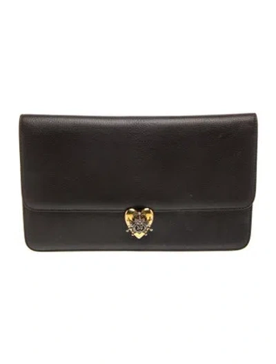 Pre-owned Alexander Mcqueen Leather Clutch In Black