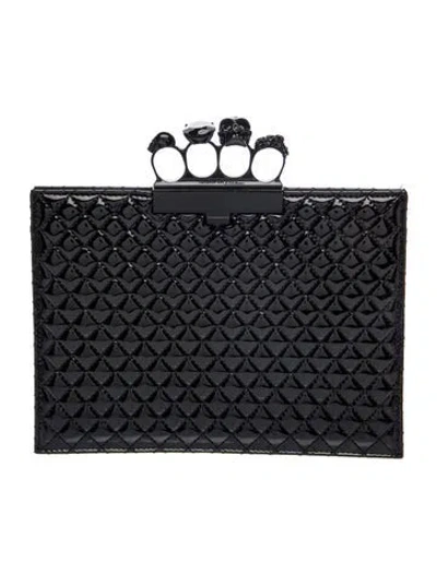 Pre-owned Alexander Mcqueen Leather Clutch In Blue