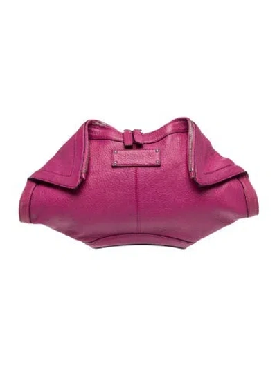 Pre-owned Alexander Mcqueen Leather Clutch In Pink
