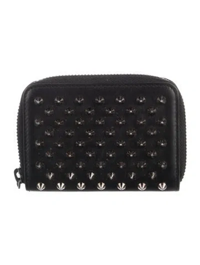 Pre-owned Alexander Mcqueen Leather Coin Pouch In Black