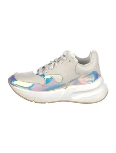 Pre-owned Alexander Mcqueen Leather Colorblock Pattern Chunky Sneakers