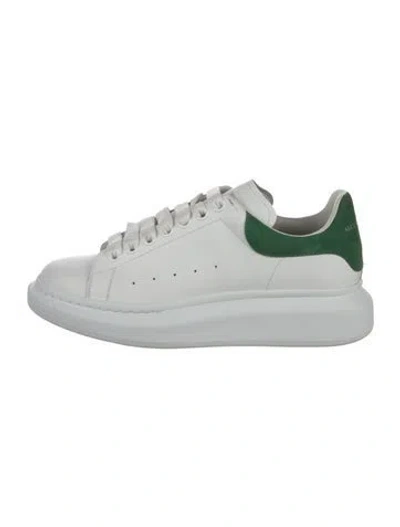 Pre-owned Alexander Mcqueen Leather Colorblock Pattern Sneakers In White
