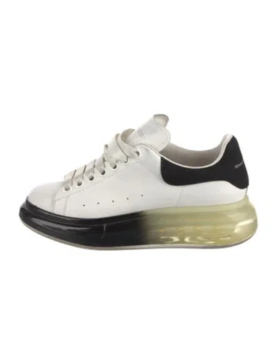 Pre-owned Alexander Mcqueen Leather Colorblock Pattern Sneakers In White