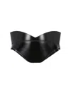 Alexander Mcqueen Black Leather Corset Belt In Black