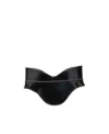 Alexander Mcqueen Leather Waistbelt With Zip Closure 130mm In Black