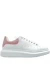 Alexander Mcqueen Leather Crocodile-effect Heel Sneakers