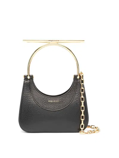 ALEXANDER MCQUEEN LEATHER  CROSS-BAR MINI TOTE BAG