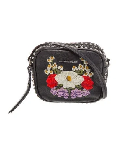 Pre-owned Alexander Mcqueen Leather Crossbody Bag In Black