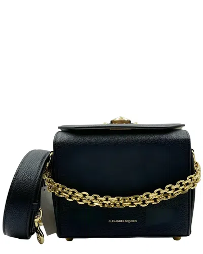 Alexander Mcqueen Leather Crossbody In Black