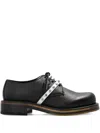 Alexander Mcqueen Maker Studded Leather Derby Shoes In Black