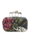 Alexander Mcqueen Leather Embellished Skull Knuckle Clutch Bag