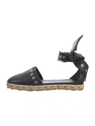 Pre-owned Alexander Mcqueen Leather Espadrilles In Blue