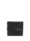 Alexander Mcqueen Man Black Leather Wallet